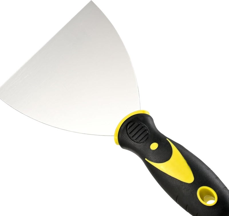 Smafixt Putty Knife Scraper Set, 2" 4" Spackle Knife 2Pack, Stainless Steel Paint Scraper for Drywall Repairing and Clearing, Wallpaper Removal, Putty Applying, Plaster Scraping - Image 3